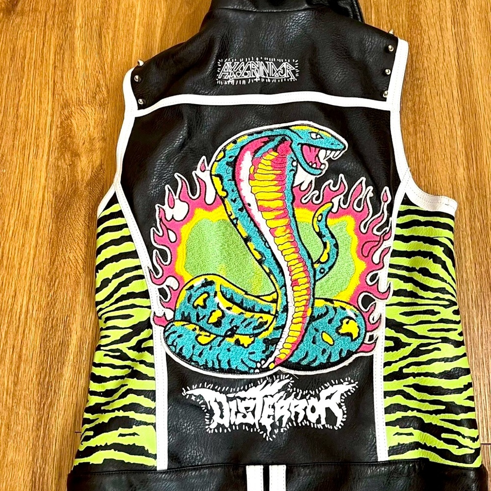 Akira faux leather vest